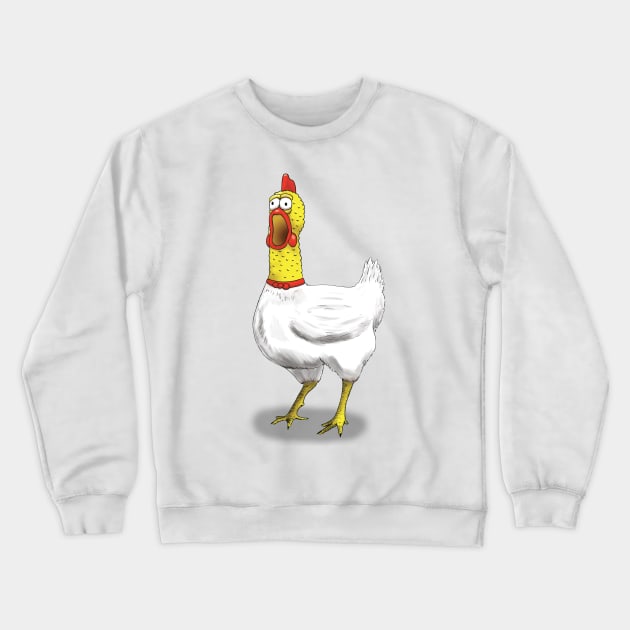 Rubber Headed Chicken Crewneck Sweatshirt by ThompsonTom Tees